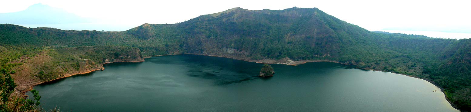 Taal volcano crater from two photos I merged together